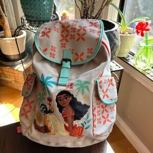 DISNEY STORE Backpack MOANA and HEI HEI School Bookbag EUC